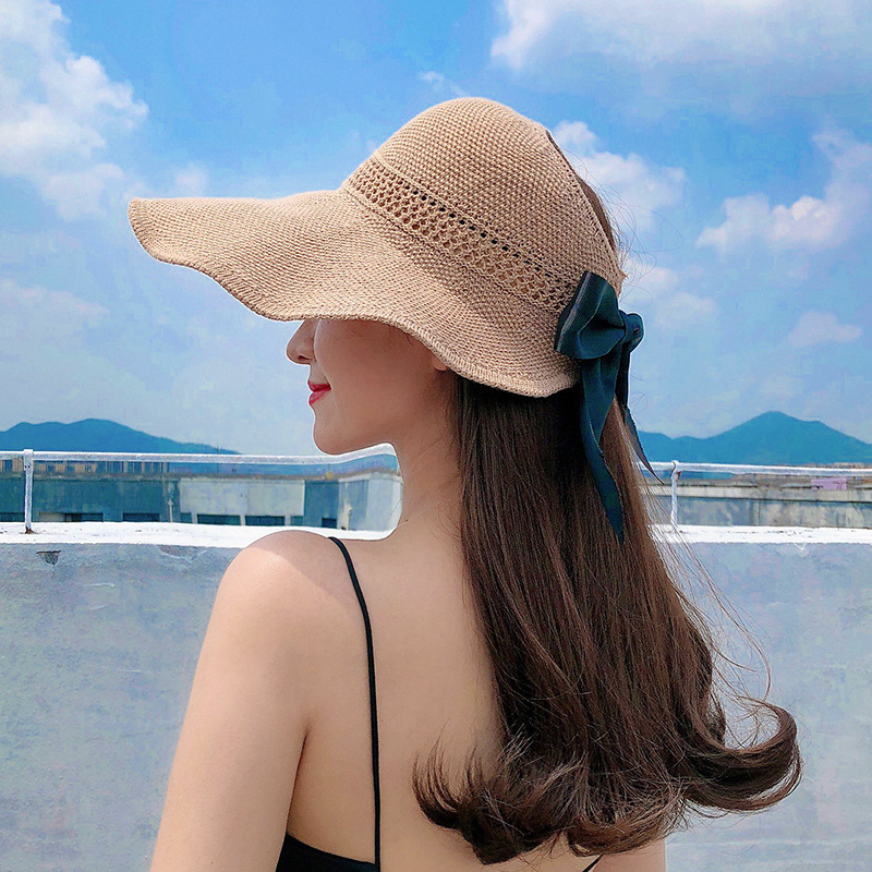 Women&#039;s Open-Top Sun Hat Fashionable Big Brim Foldable Wide Brim Hat Summer Hat Sun Protection Hat Customized