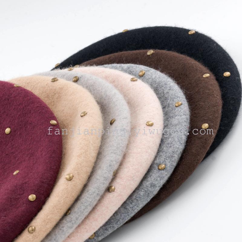 Nail wool knitted fashion Beret