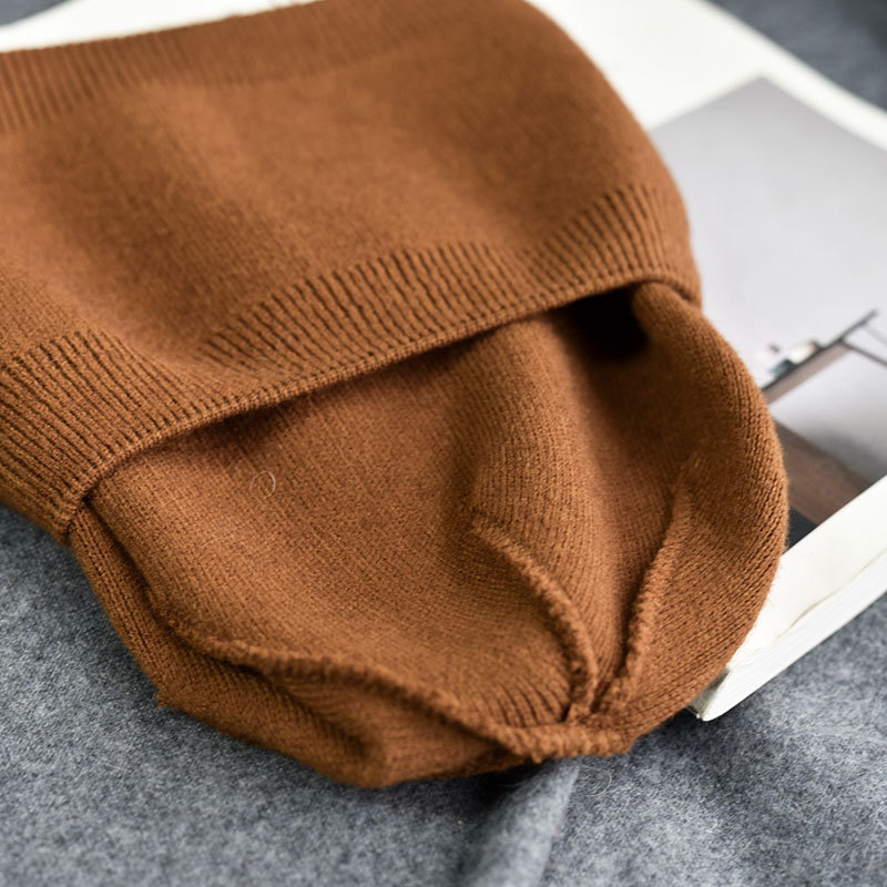 Wool Plush Knitted Hat Solid Color Thin and All-Matching Wool Hat Men and Women Casual Fur cap