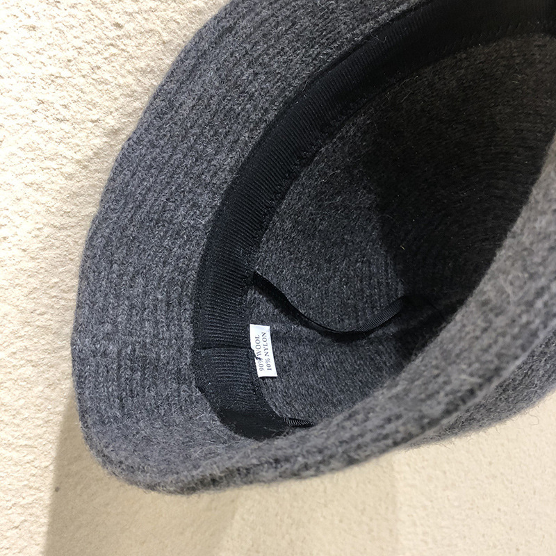 Fur cap Children Thickened Thermal Knitting Wool High-Profile Figure Japanese Color Fashion Bucket Hat