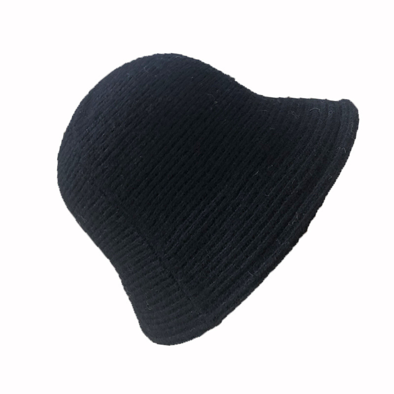 Fur cap Children Thickened Thermal Knitting Wool High-Profile Figure Japanese Color Fashion Bucket Hat