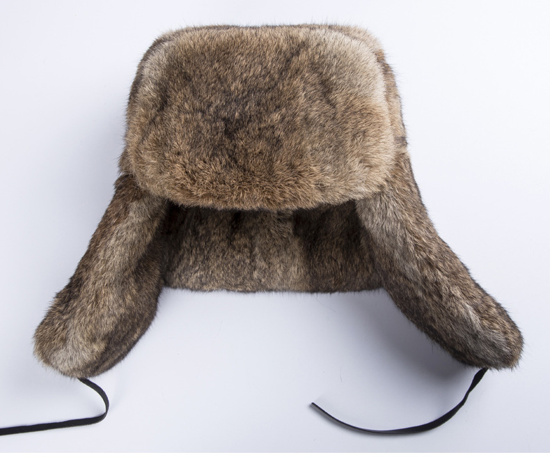 Men&#039;s Hat Men&#039;s Winter Fur Hat Thickened Northeast Outdoor Warm Ear Protection Middle-Aged and Elderly Cotton-Padded Cap