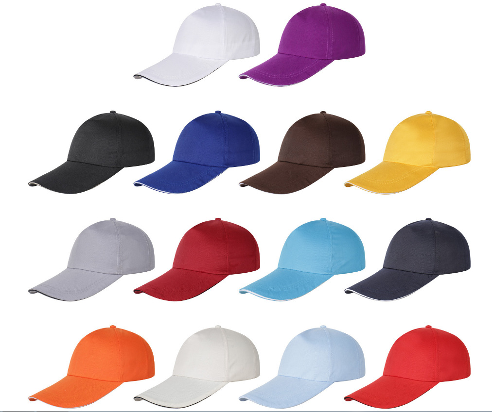 Baseball Cap with Logo Cotton Peaked Cap Travel Solid Color Sun Hat Printing Volunteer Hat Advertising Cap