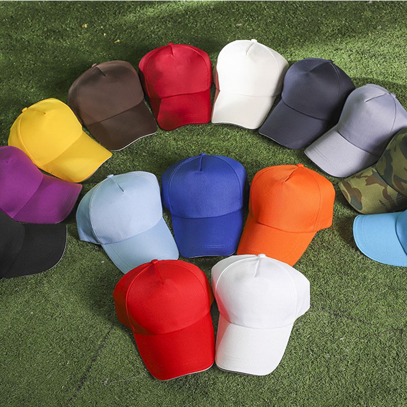 Baseball Cap with Logo Cotton Peaked Cap Travel Solid Color Sun Hat Printing Volunteer Hat Advertising Cap