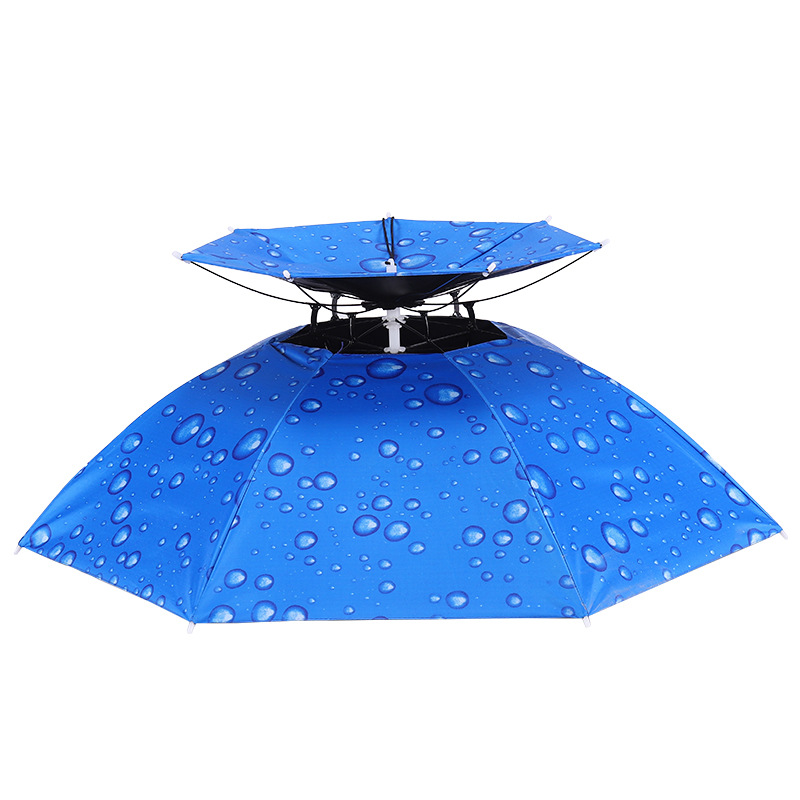 Black Rubber Umbrella Cap Outdoor Sun Protection UV Fishing Umbrella Sunshade Cap Advertising Umbrella Customized