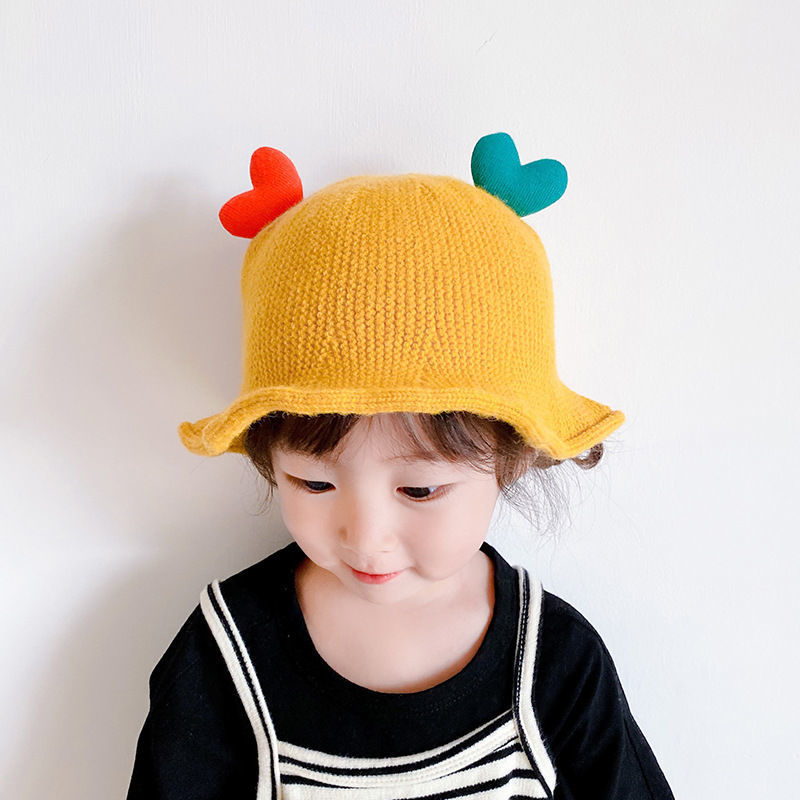  Hat Autumn and Winter Girls Baby Girl Wool Knitted Hat Winter Cute Super Cute Trendy Fashionable Man Advertising cap