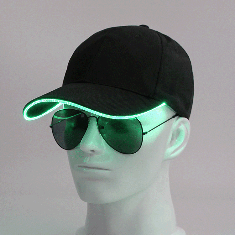  Running Cap Advertising Optical Fiber Light-Emitting Mountaineering Sun Hat LED Light-Emitting Baseball Hat Glowing hat