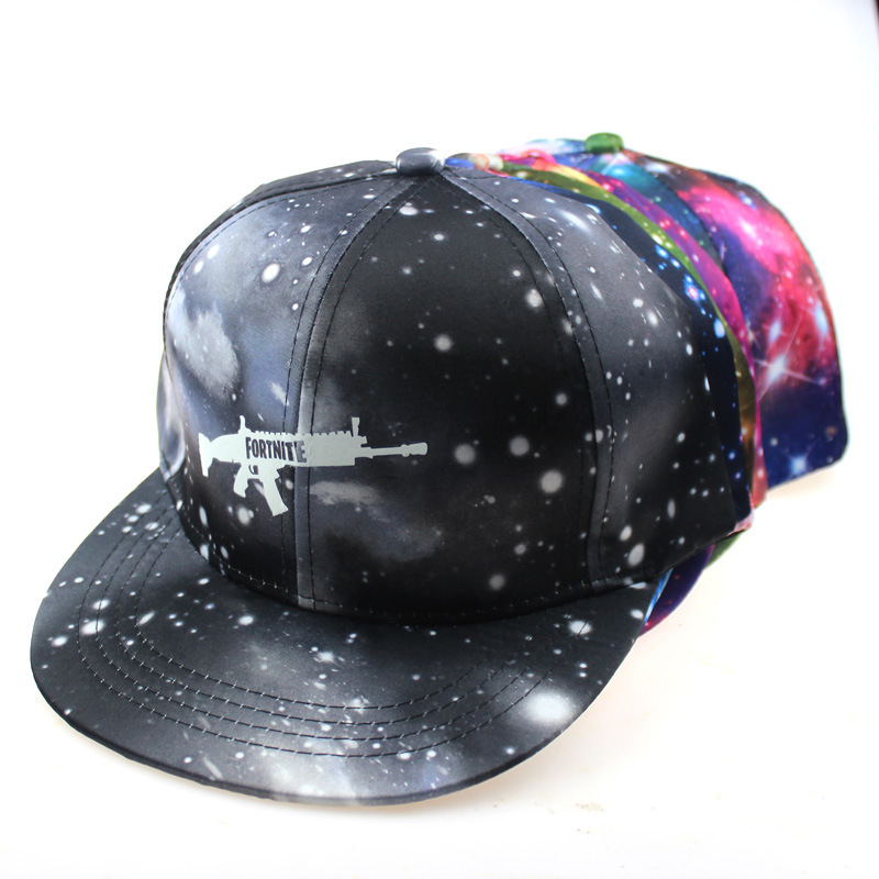 Glowing hat Sky Fortnite Flat Brim Hat Men and Women Fashion Unique Street Dancing Fluorescent Cap Luminous Baseball Cap