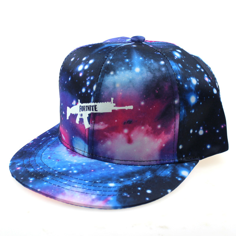 Glowing hat Sky Fortnite Flat Brim Hat Men and Women Fashion Unique Street Dancing Fluorescent Cap Luminous Baseball Cap