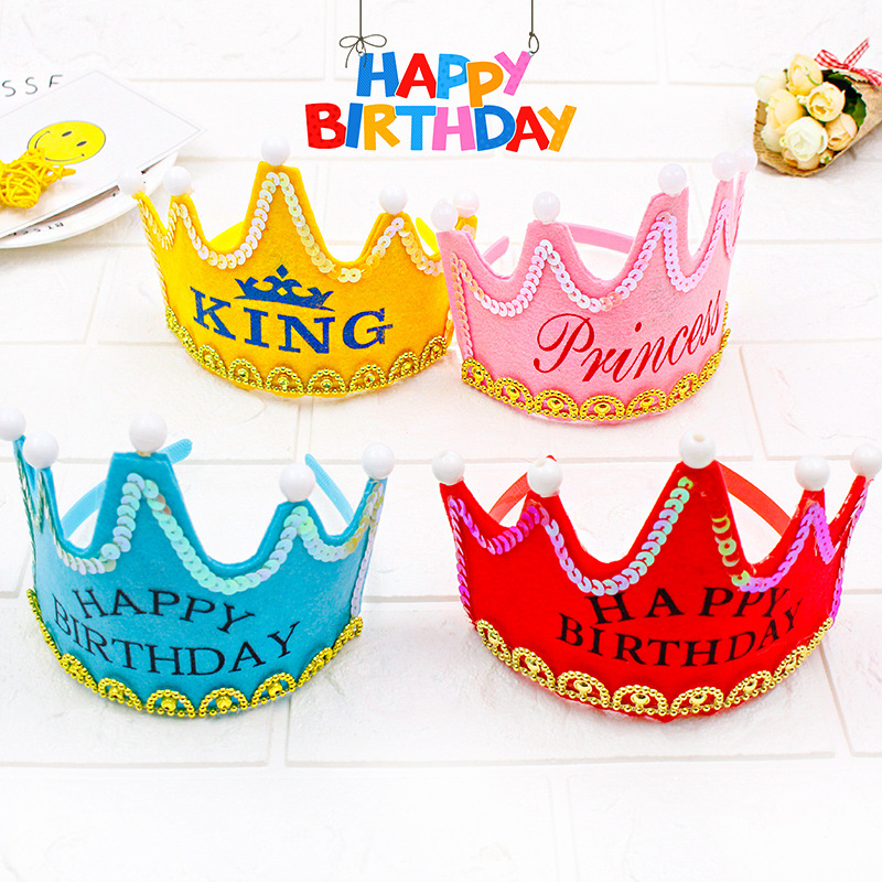  Hat Party Crown Head Net Red with Light Luminous Birthday Hair-Hoop Headband Cartoon Cap Factory Straight Glowing hat