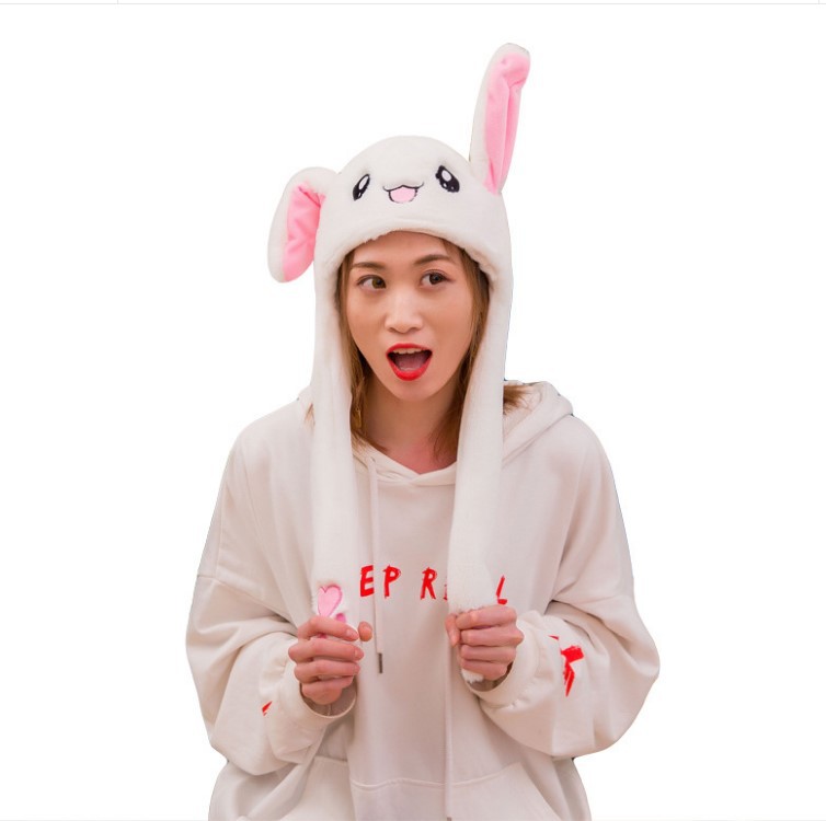 [Not Glowing] Liu Tao Tik Tok Toys Hat Movable Ears Rabbit Hat Hat Female Plush Novelty Toy