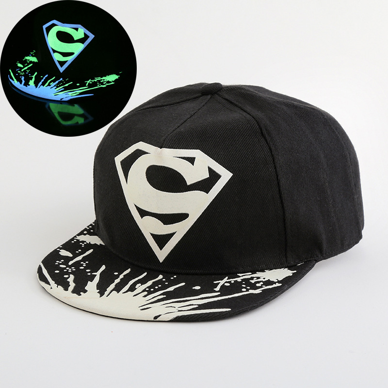 New Luminous Cap Men and Women Genius Fluorescent Cap Hip-Hop Baseball Cap Luminous Flat-Brimmed Cap Tide Glowing hat