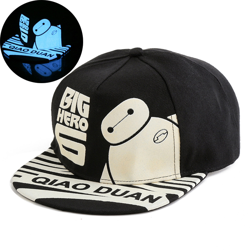 New Luminous Cap Men and Women Genius Fluorescent Cap Hip-Hop Baseball Cap Luminous Flat-Brimmed Cap Tide Glowing hat