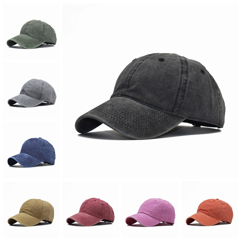 Cross-Border AliExpress Adults and Children Parent-Child Washed Pure Cotton Solid Color Light Board Baseball Cap Men&#039;s Stitching Baseball Cap