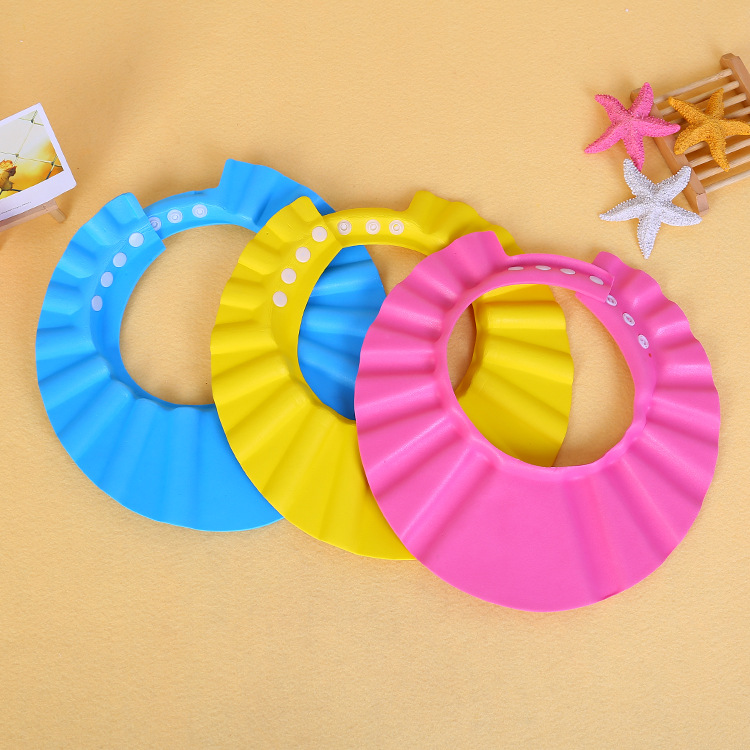 Children&#039;s Adjustable Shower Cap Baby Shampoo Cap Toddler Shampoo Cap Baby Shower Cap Multi-Color Three Pack