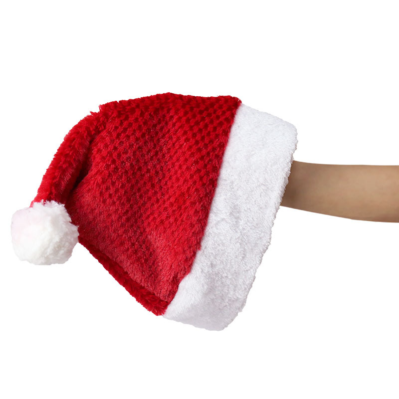 Christmas Decorations Flannel Christmas Hat Children&#039;s Adult Cap Christmas Gift Festival Decoratives Christmas Hat