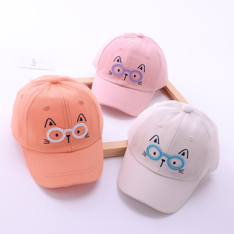 Children&#039;s Hat Spring and Autumn Men&#039;s and Women&#039;s Baby Peaked Cap Cotton Cute Sun-Proof Korean Parent-child cap