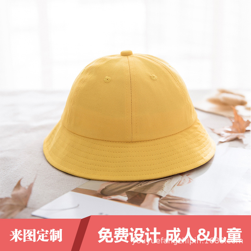 Children&#039;s Sun Protection Yellow Cap Summer Maruko Bucket Hat Kindergarten Anti-Droplet Bucket Hat Customization