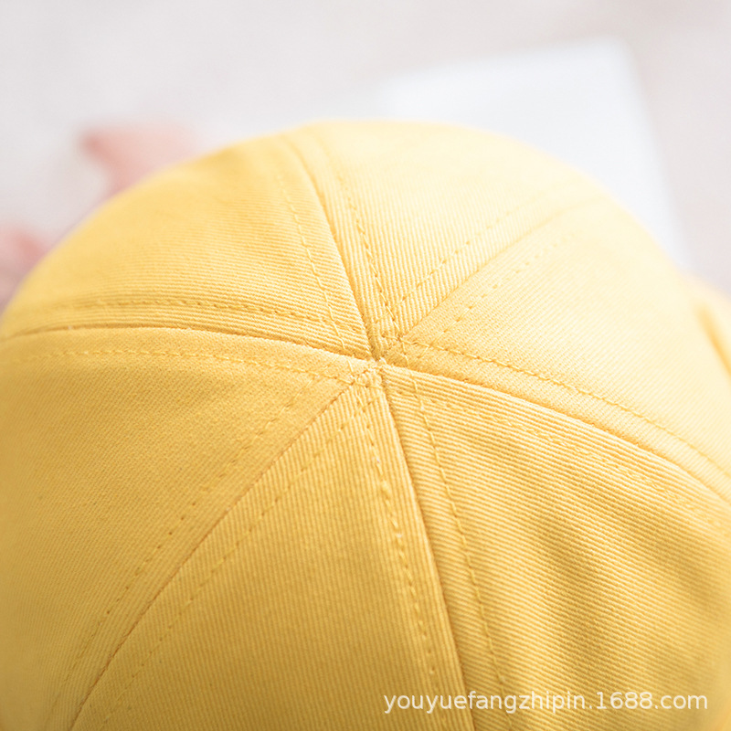 Children&#039;s Sun Protection Yellow Cap Summer Maruko Bucket Hat Kindergarten Anti-Droplet Bucket Hat Customization
