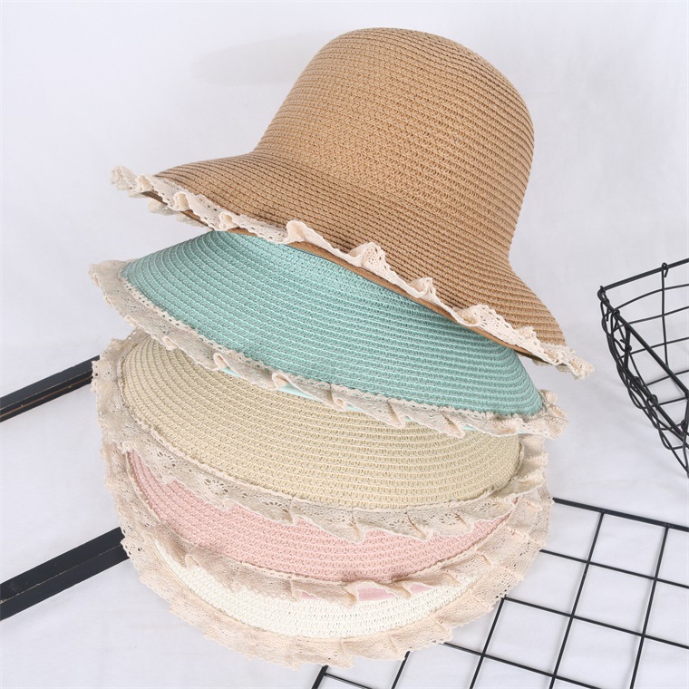 Summer Beach Hat Lace Straw Hat Women&#039;s Lace Sun Hat Sun Protection Travel Vacation Hat Summer Sun Hat Seaside