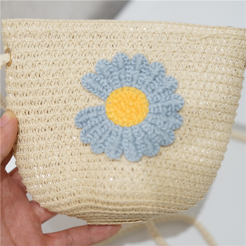 Summer Straw Hat New Parent-Child Sun Hat Sunscreen Large Brim Hat Children&#039;s Sun Fisherman Hat Basin Hat Bag Set