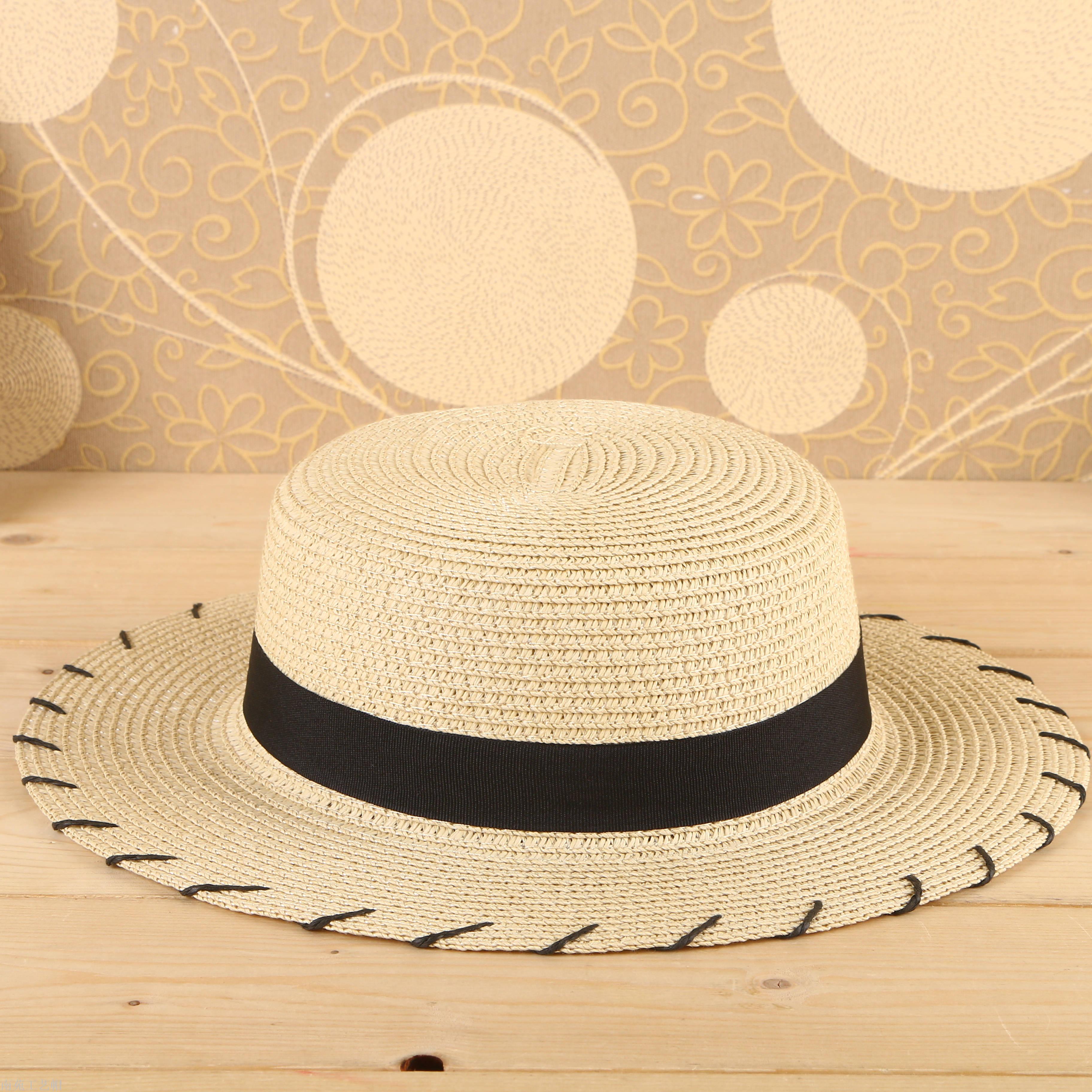 Hat summer sun hat British fashion 100 wear sunshade hat leisure window straw hat beach hat.