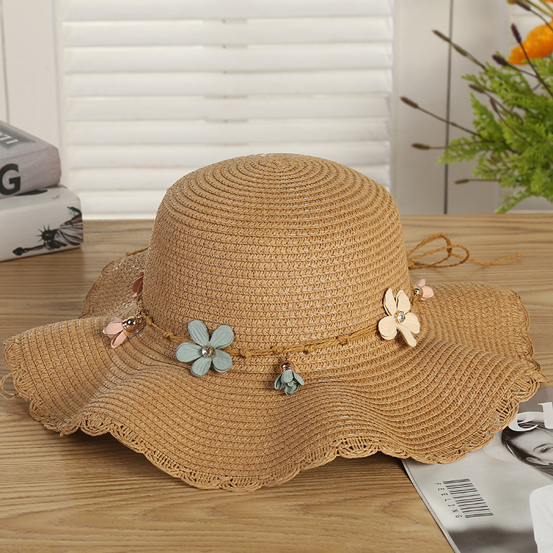 Factory Direct Sales Summer New Small Lace Straw Hat Fashion Big Brim Hat Travel Sun-Proof Beach Hat Women&#039;s Hat