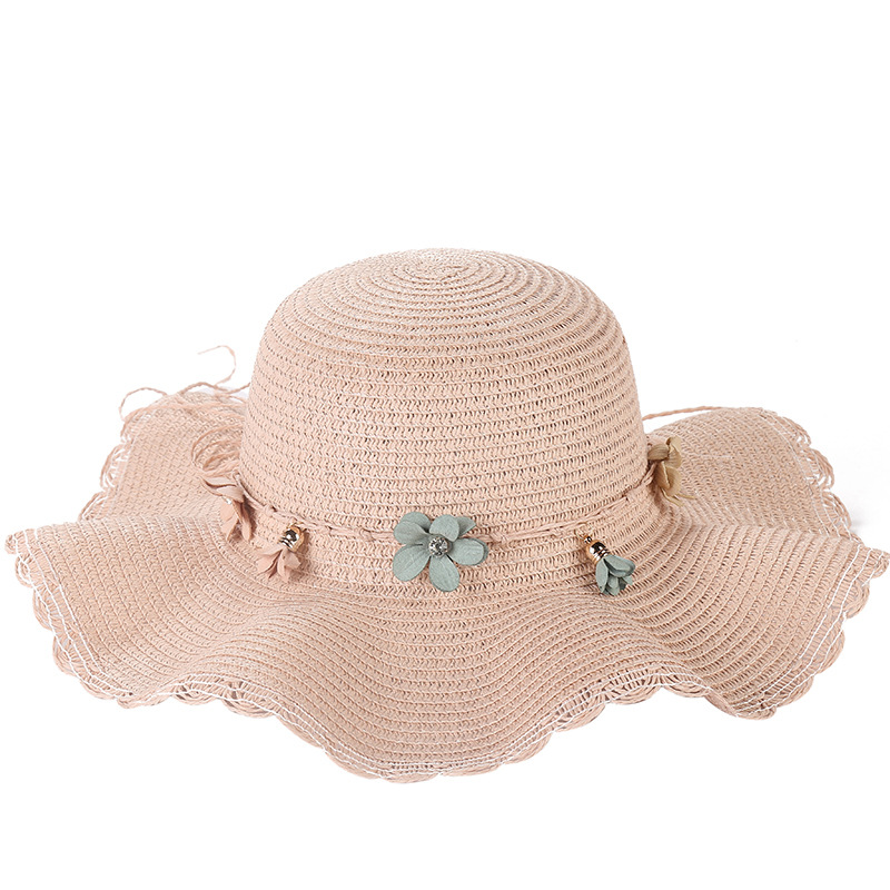 Factory Direct Sales Summer New Small Lace Straw Hat Fashion Big Brim Hat Travel Sun-Proof Beach Hat Women&#039;s Hat