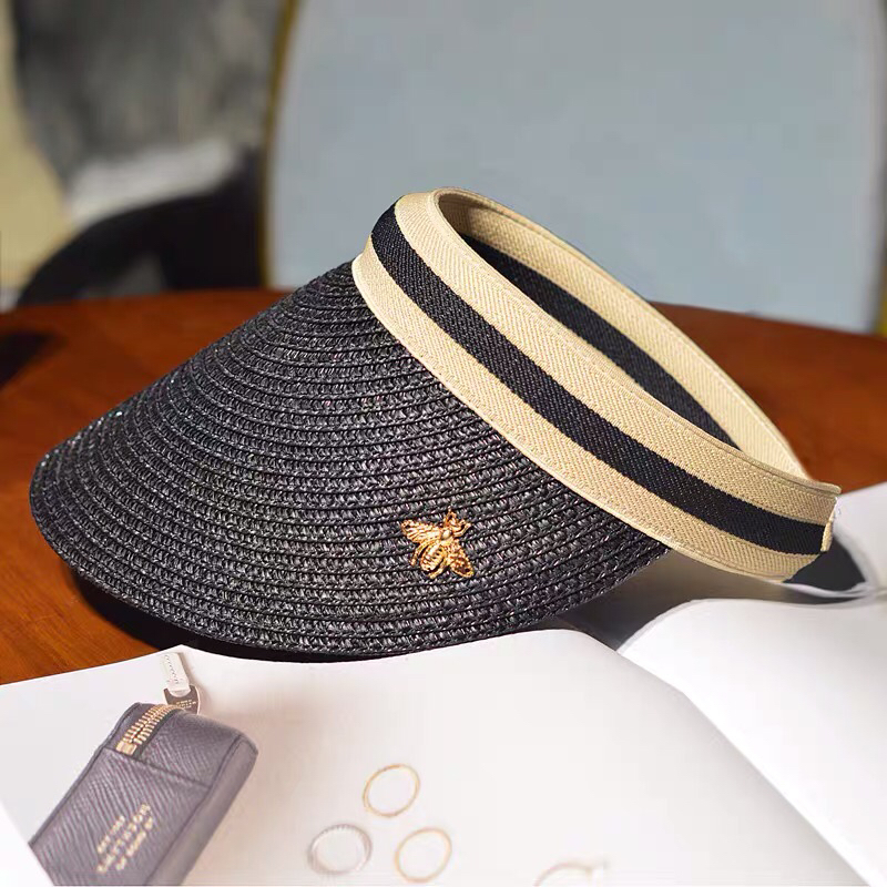 Hat Female Summer Korean Air Top Sunhat All-Matching Sun Hat Straw Parent-Child Straw Hat Leisure No Top Vacation Summer Hat