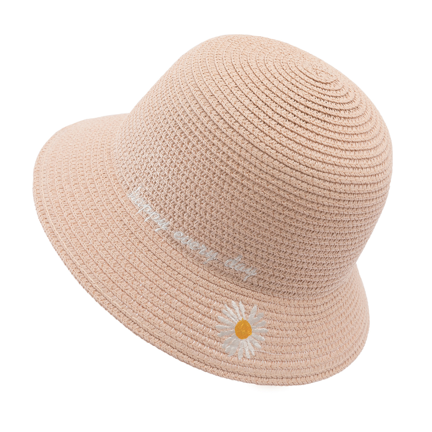 Children&#039;s Straw Hat Sunlight Blocker for Summer Casual Sun Hat Embroidered Daisy Cool All-Matching Straw Hat 3-6 Years Old