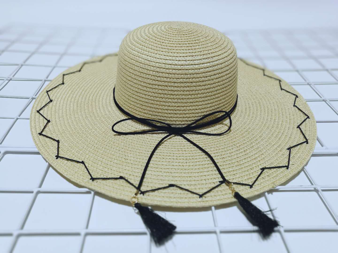 Outdoor Sun Protection Seaside Vacation Beach Hat Straw Hat Female Summer Small Fresh Korean Style All-Matching Hand-Stitched Sun Hat