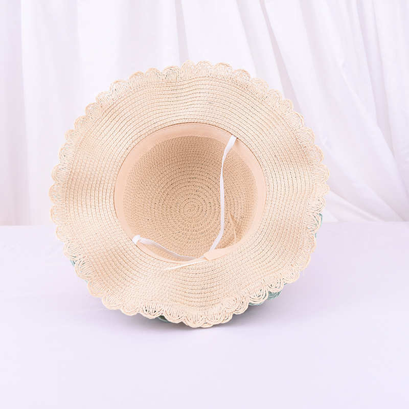 New Children&#039;s Fruit Cherry Straw Hat Summer Baby Girl Fashion Small Fresh Crossbody Bag Travel Cute Princess Hat
