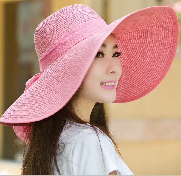 Big Brimmed Straw Hat Summer Korean Fashion Hat Summer Beach Hat Sun Protection Women&#039;s Sun Hat Factory Customization