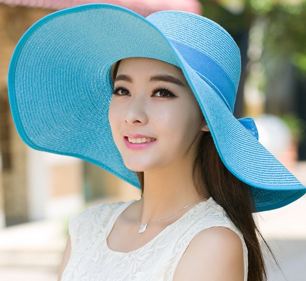 Big Brimmed Straw Hat Summer Korean Fashion Hat Summer Beach Hat Sun Protection Women&#039;s Sun Hat Factory Customization