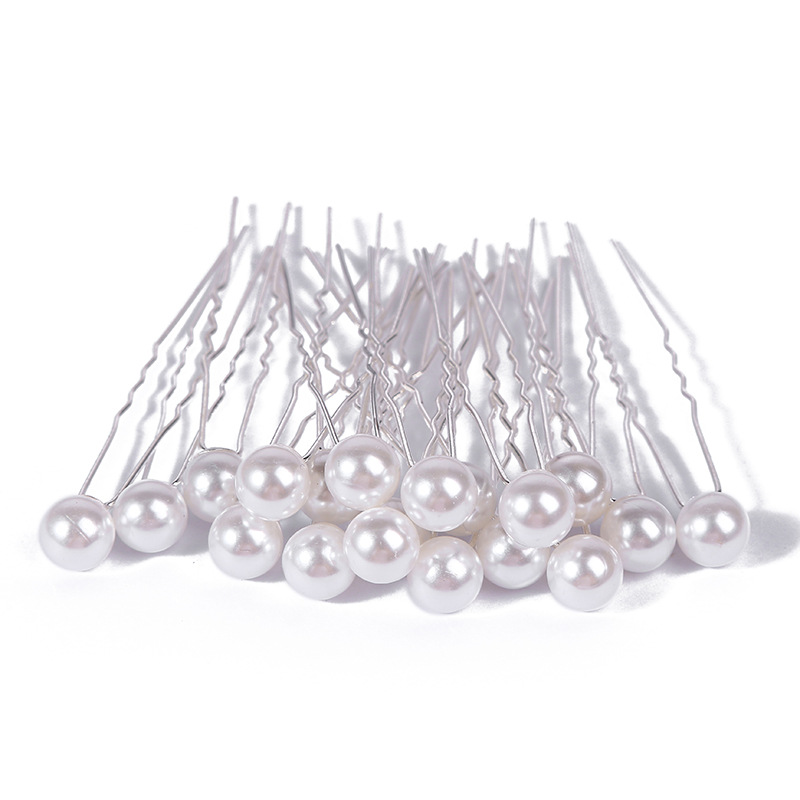 New Single Pearl U-Shaped Hair Accessories Hairpin Updo Hair Clasp Korean Bridal Headdress Wholesale Factory Direct Sales