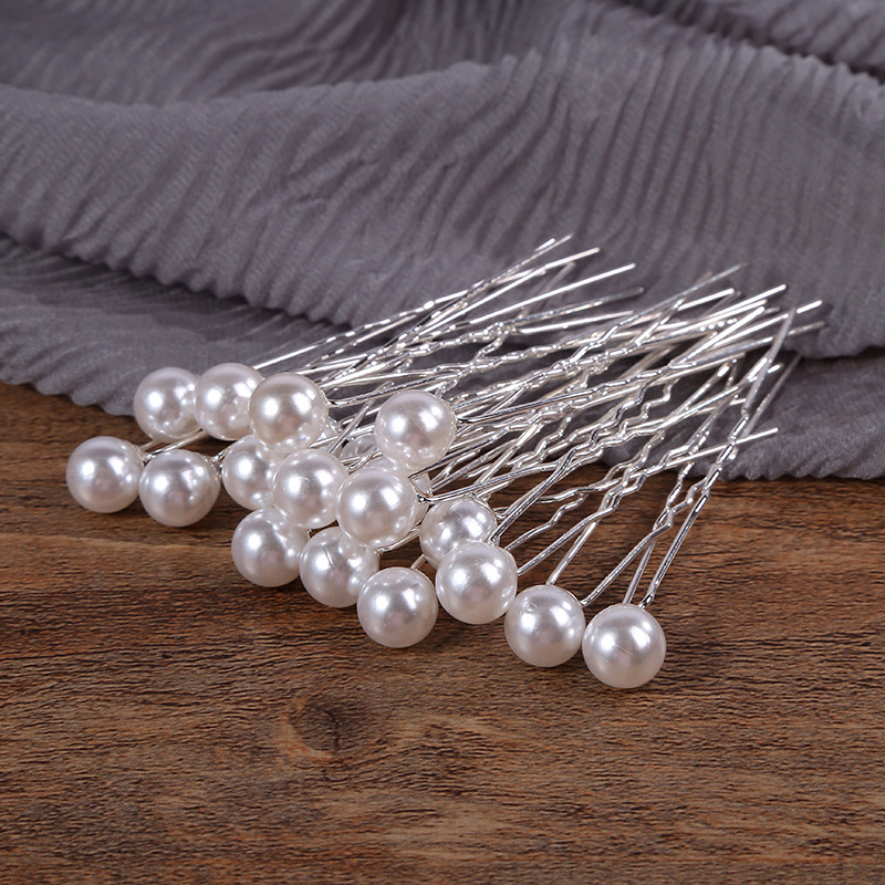 New Single Pearl U-Shaped Hair Accessories Hairpin Updo Hair Clasp Korean Bridal Headdress Wholesale Factory Direct Sales