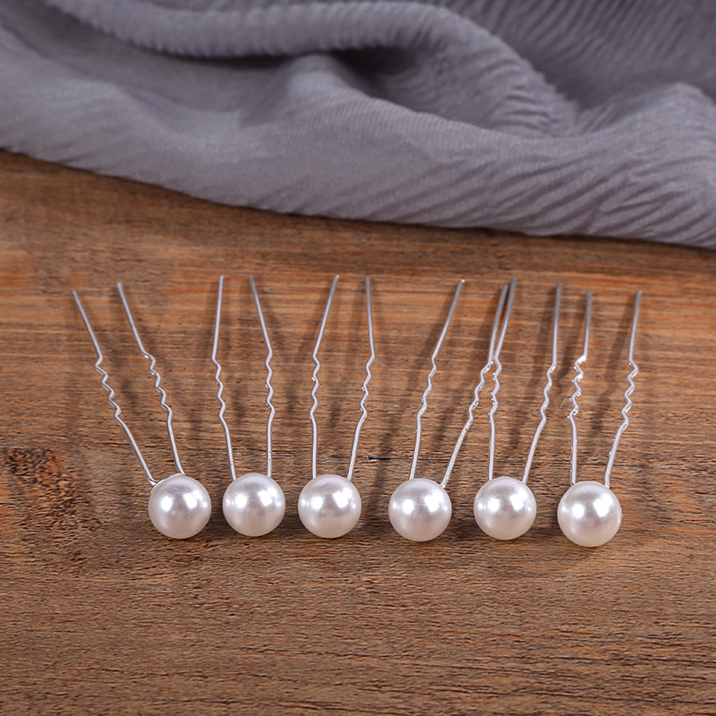 New Single Pearl U-Shaped Hair Accessories Hairpin Updo Hair Clasp Korean Bridal Headdress Wholesale Factory Direct Sales