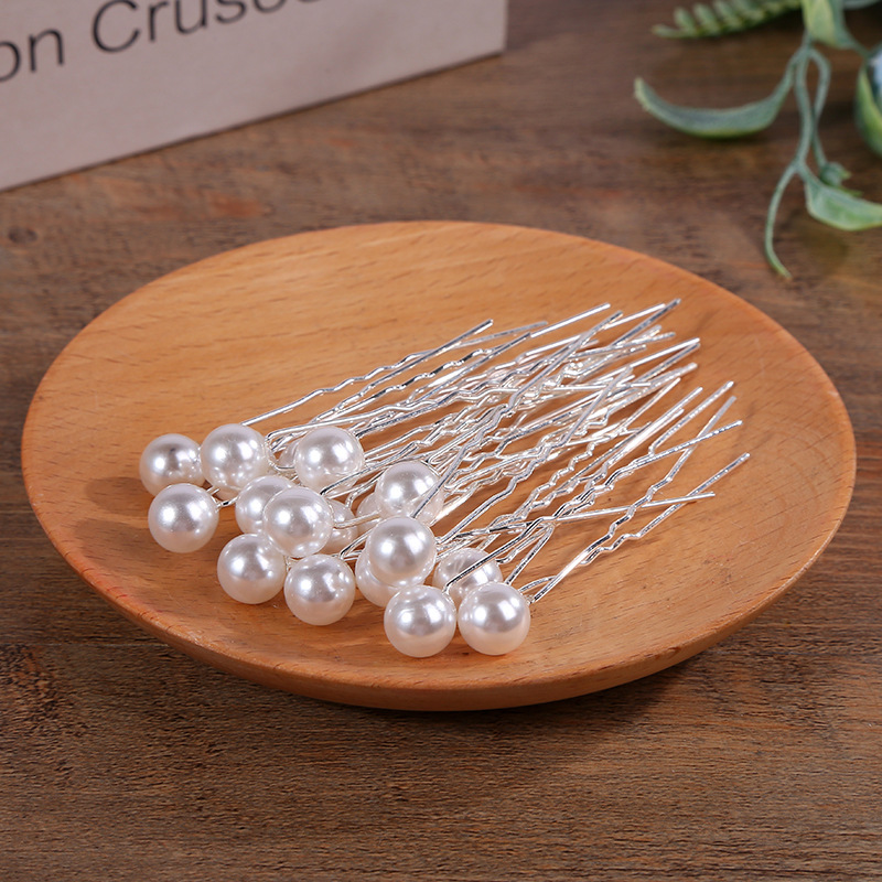 New Single Pearl U-Shaped Hair Accessories Hairpin Updo Hair Clasp Korean Bridal Headdress Wholesale Factory Direct Sales