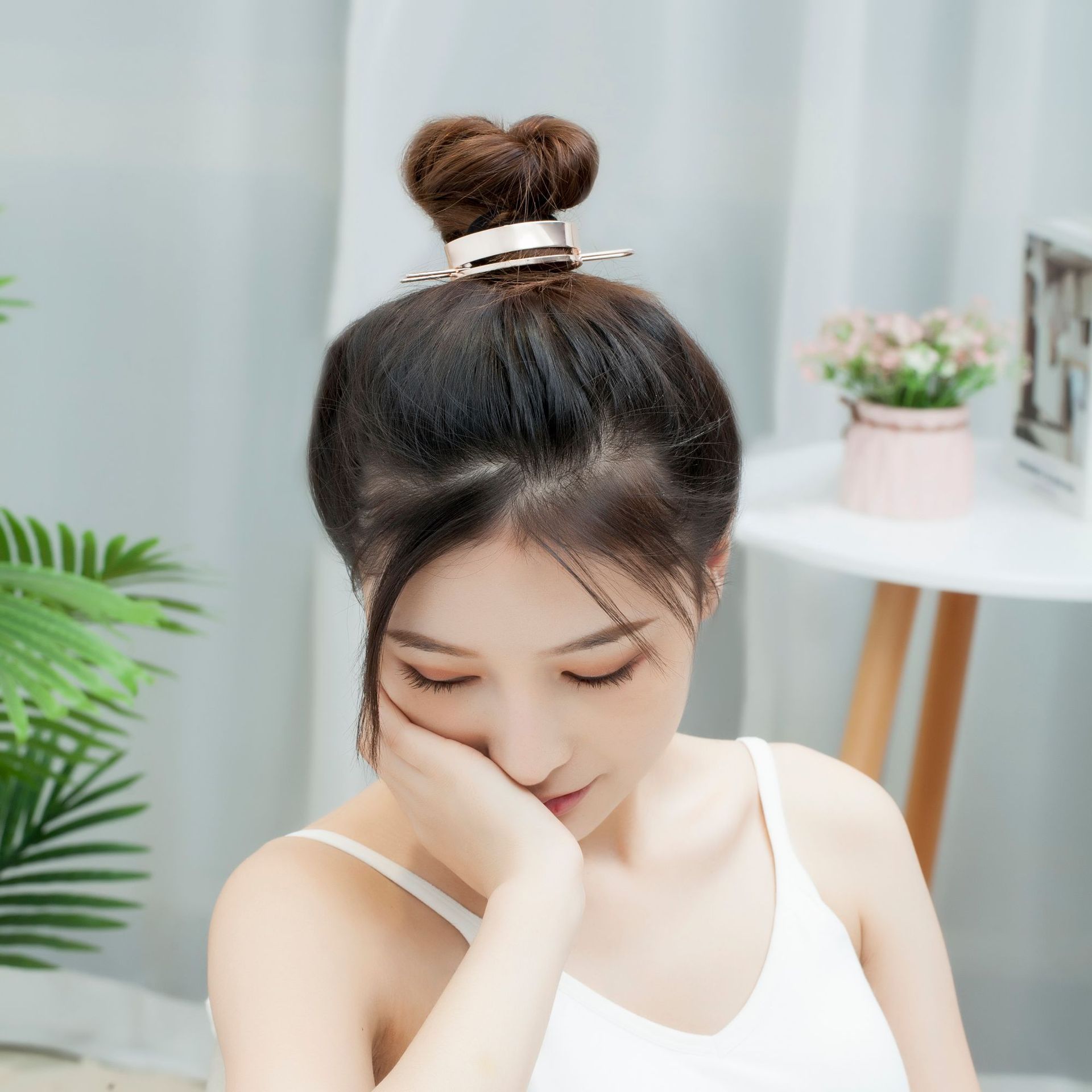 Amazon New Glossy Hairpin Half Circle Metal Simplicity U-Shaped Hair Clasp Cross-Border Updo Hair Plug Manufacturer