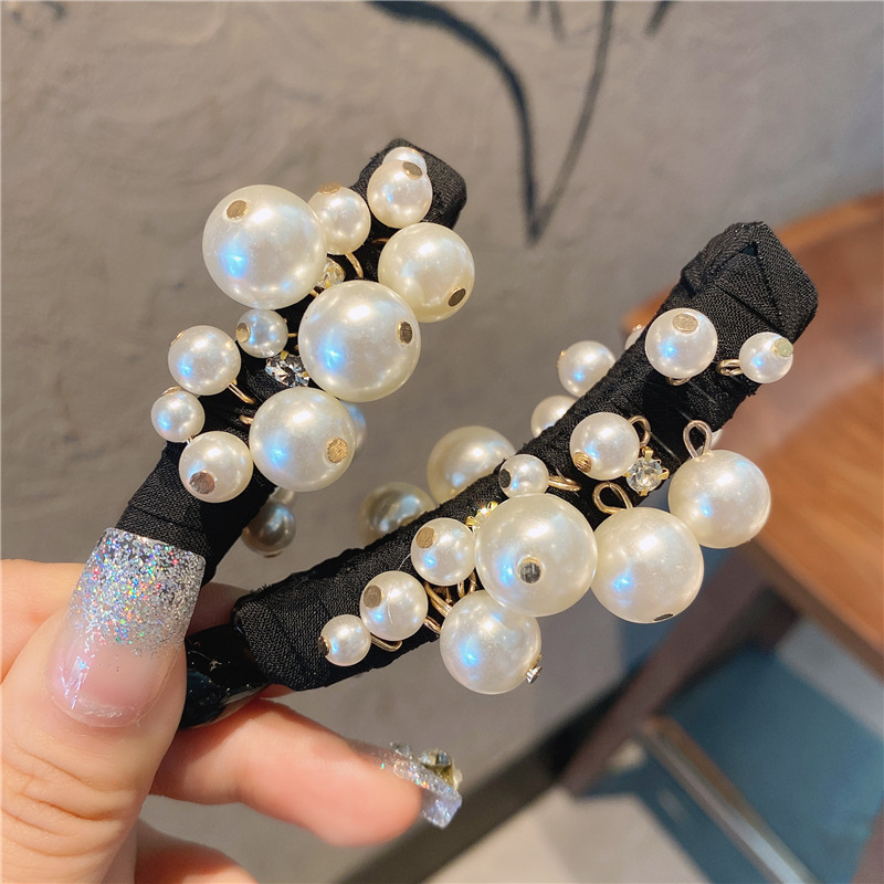 Korean-Style Elegant Pearl Banana Clip Vertical Clip Ponytail Hairpin Banana Clip Small Size Hair Volume Less Large Size Hair Volume More Optional