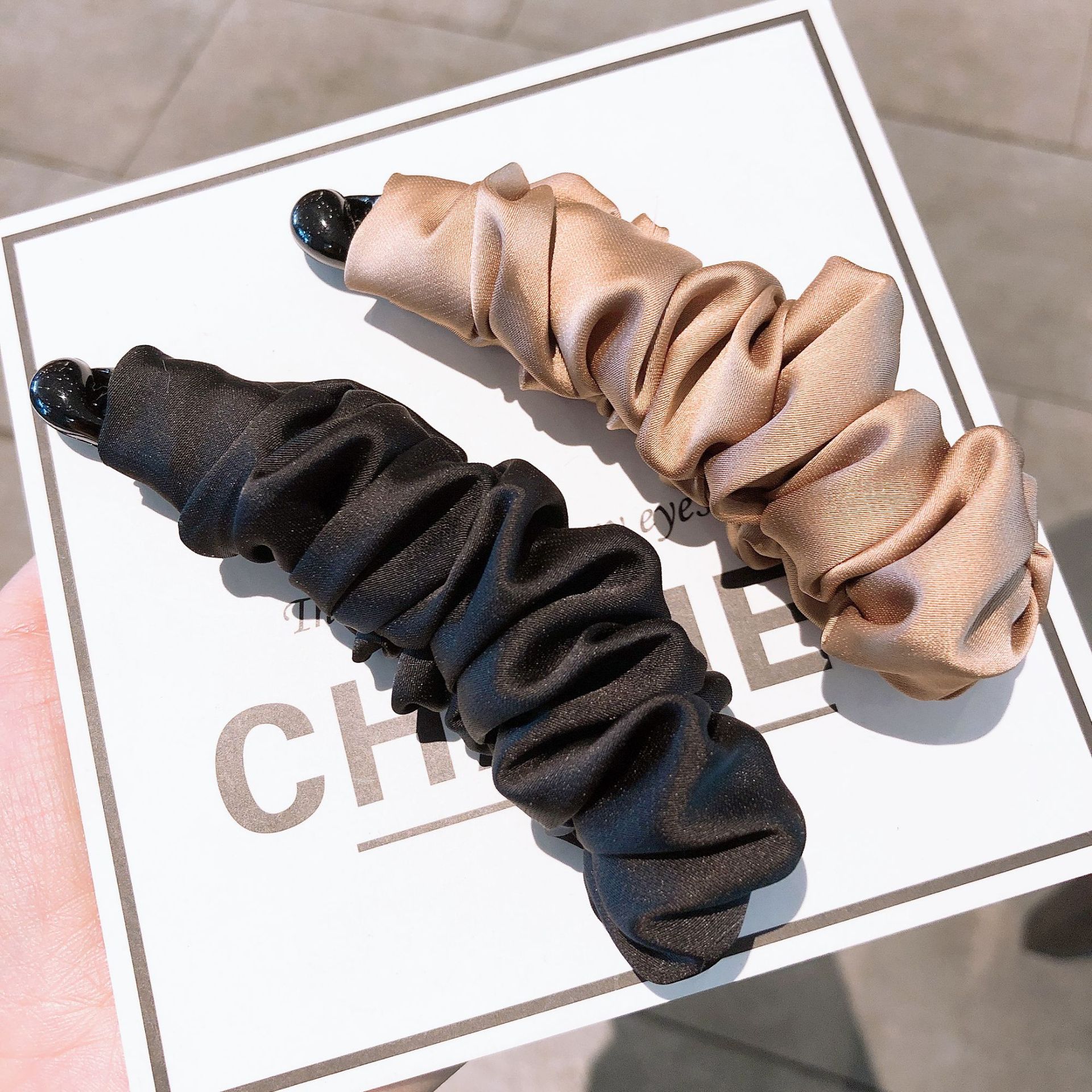 Large Fabric Banana Clip Vertical Clip Ponytail Hairpin Hairpin Hair Ornaments Japan and South Korea Banana Hairpin