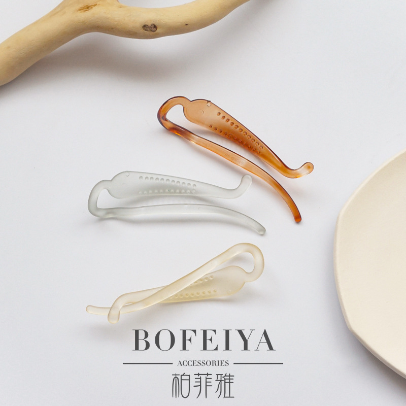 Banana Clip Vertical Clip Ponytail Hairpin Back Head Clip Headdress Korean Ins White Collar Simple 2021new Horizontal Clip