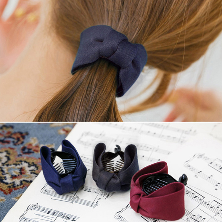 Korean Hairpin Ponytail Clip Bow Claw Clip Bow Twist Clip Bow Banana Clip Cloth Hairpin