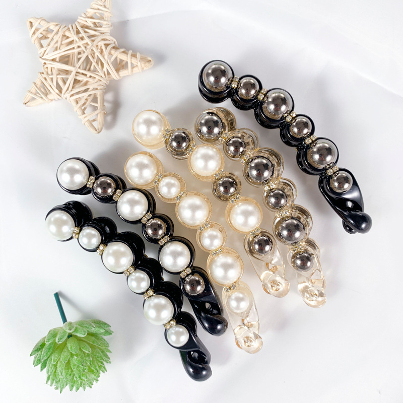 Banana Clip Vertical Clip Ponytail Twist Clip Hairpin Headdress Wholesale Chanel-Style Hairpin Banana Hairpin