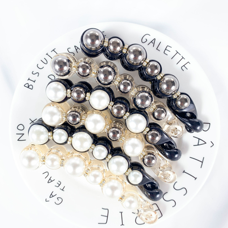 Banana Clip Vertical Clip Ponytail Twist Clip Hairpin Headdress Wholesale Chanel-Style Hairpin Banana Hairpin