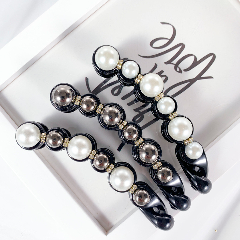 Banana Clip Vertical Clip Ponytail Twist Clip Hairpin Headdress Wholesale Chanel-Style Hairpin Banana Hairpin