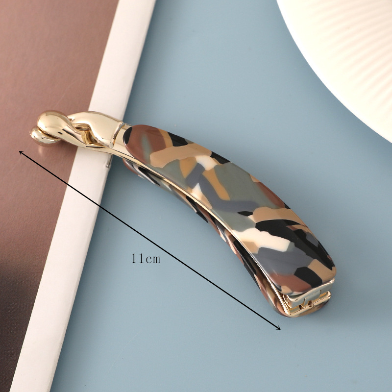 Female Acetate Banana Clip Ponytail and Updo Vertical Clip Back Head Temperament Head Clip Word Clip Banana Hairpin