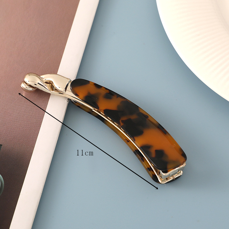 Female Acetate Banana Clip Ponytail and Updo Vertical Clip Back Head Temperament Head Clip Word Clip Banana Hairpin