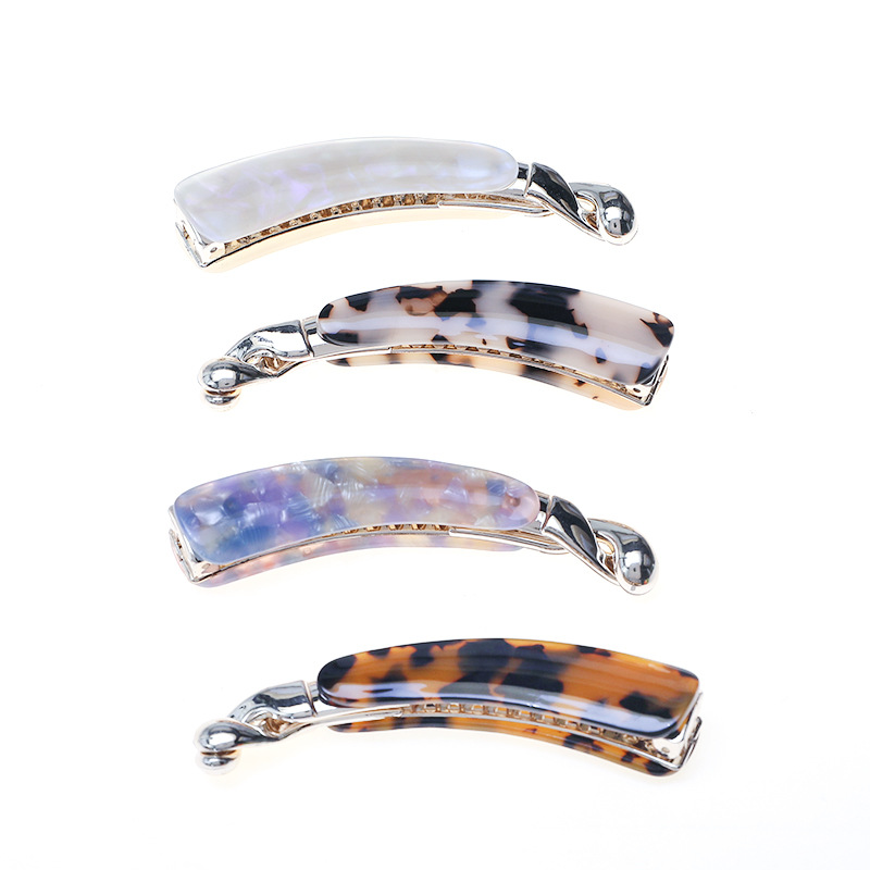 Female Acetate Banana Clip Ponytail and Updo Vertical Clip Back Head Temperament Head Clip Word Clip Banana Hairpin