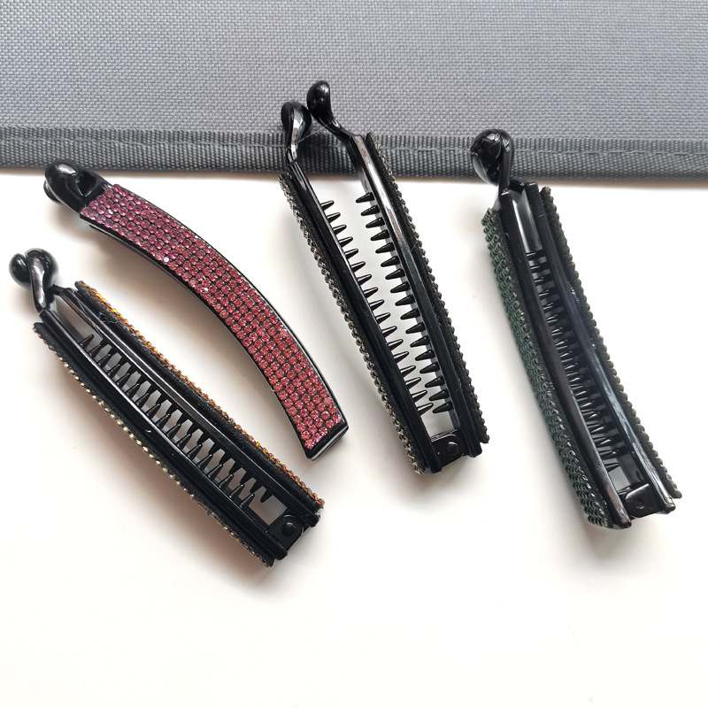  Hot Drilling Twist Claw Clip Vertical Clip Korean Europe and America Cross Border Factory Wholesale Banana Hairpin